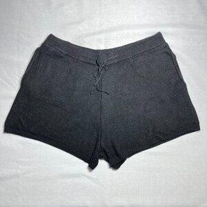 Victoria's Secret PINK Cambridge Knit Black Drawstring Beach Shorts Size XL